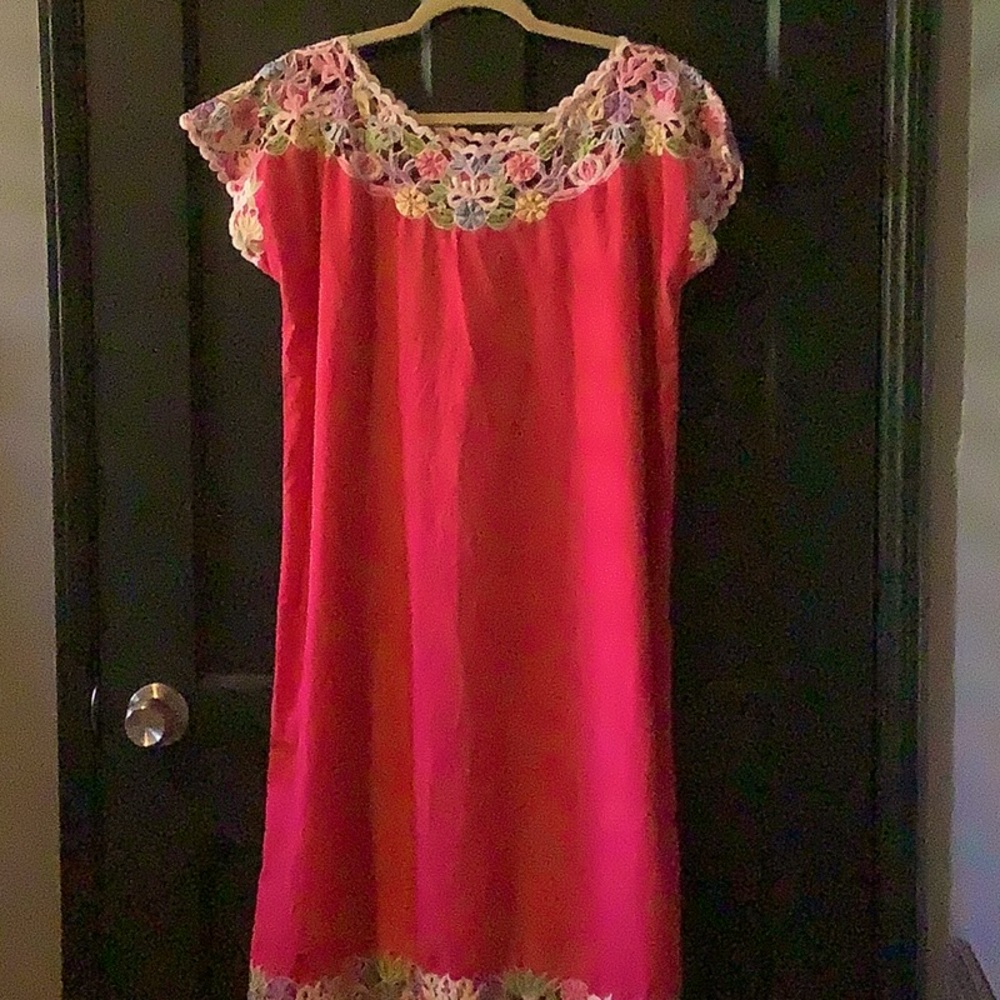 Embroidery tunic Mexican dress